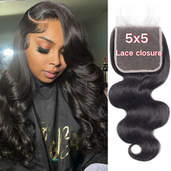 15A Human Hair 5X5 HD Closures